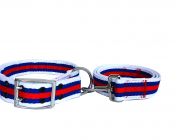 Ошейник с поводком 38мм*122см+51см (нейлон) (2045)