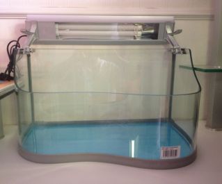 Акватеррариум серебристый волнообразный со светильником