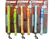 Ошейник с поводком 15мм*122см+40см (нейлон) (2108)