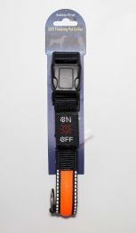 Светящийся ошейник (оранжевый) 2.5см (нейлон+LED) (JPF-602-orange)