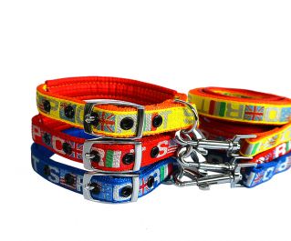 Ошейник с поводком 20мм*122см+46см (нейлон) (2018)