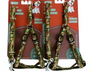 Шлейка с поводком 15мм*122см+40см/61см (нейлон) (1901)