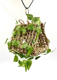 Подвесное плетеное укрытие для птиц 20*8*20см (сизаль, текстиль, дерево, пластик) (указан размер упаковки) (REP708B)