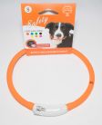 Светящийся ошейник с USB-зарядкой (оранжевый) 50см* D=1см (силикон+LED) (JPF-008US-orange)