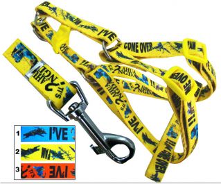 Шлейка с поводком 15мм*120см+40см/60см (нейлон) (NL-LH103)