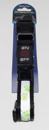 Светоотражающий ошейник (зеленый) 2.5см (нейлон + LED) (JPF-919A-green)