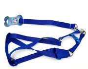 Шлейка с поводком 20мм*122см+55см/81см (нейлон) (1993)