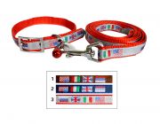 Ошейник с поводком 10мм*122см+30см (нейлон) (1876)