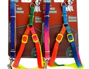 Шлейка с поводком 10мм*122см+30см/40см (нейлон) (1924)