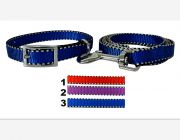V Ошейник с поводком 15мм*120см+40см (нейлон) (NL-LC467)