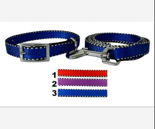 Ошейник с поводком 15мм*120см+40см (нейлон) купить