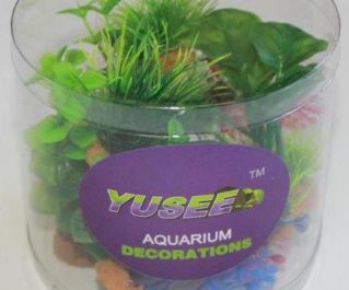 Набор из шести искусственных растений в пластиковой баночке (70404A-F)