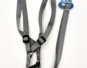 Шлейка с поводком 20мм*122см+46см/66см (нейлон) (1992)