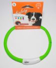 Светящийся ошейник с USB-зарядкой (зеленый) 50см* D=1см (силикон+LED) (JPF-008US-green)