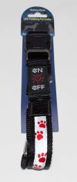 Светоотражающий ошейник с USB-зарядкой (красный) 2.5см (нейлон + LED) (JPF-919A+USB (red))