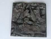 Объемный фон для аквариума ПВХ (скалы, камни) 80х55х5 (BJ061A)