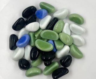 Стеклянные камушки для декора 300г. (в сеточке) (KL0104)