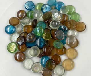 Стеклянные шарики для декора 300г. (в сеточке) (KL0209)