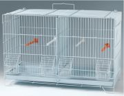 Клетка для птиц двойная с перегородкой (60х27x40см) (1801-1)
