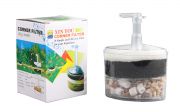 Аэрлифтный мультифильтр для аквариумов до 100л. В комплекте губки и наполнитель (керамика/гравий)(D8*8см)(XY-2008)