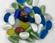 Стеклянные камушки для декора 300г.(в сеточке)  (KL0103)